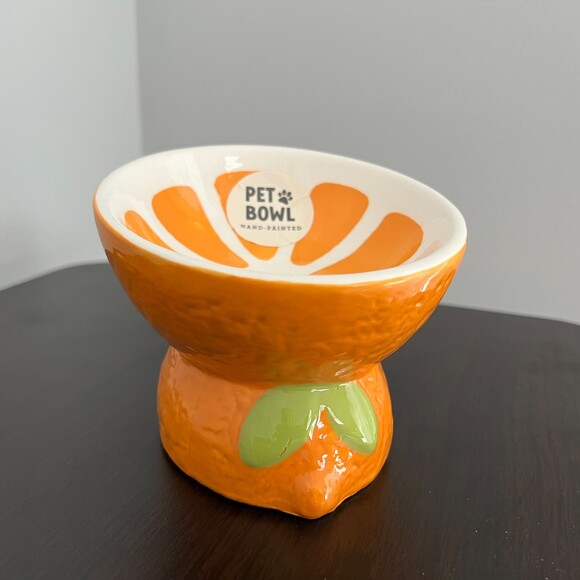 Fruit Theme Ceramic Elevated and Tilted Cat Bowls - Picture 2 of 7